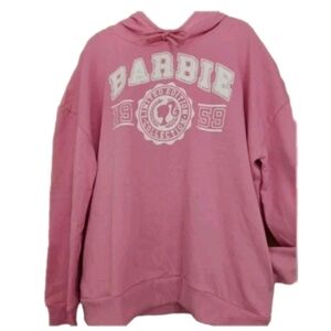 Barbie 1959 Flocked Pink Hooded Sweatshirt Limited Edition Collection Large NWT